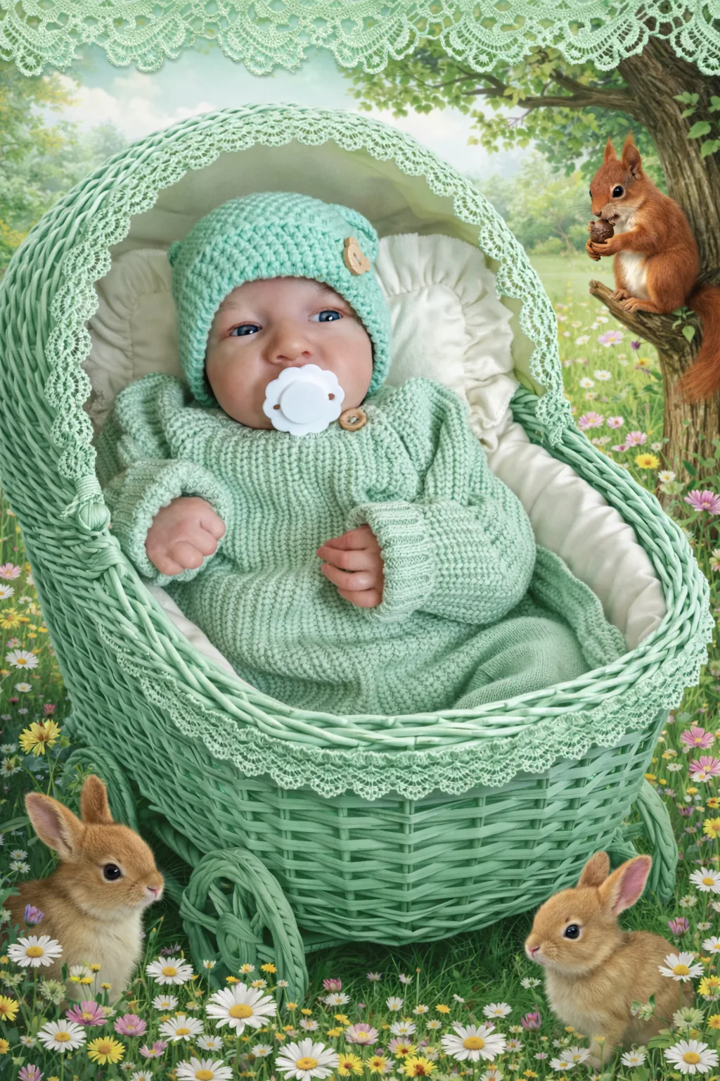 Ukázka úpravy fotografií reborn panenky 45